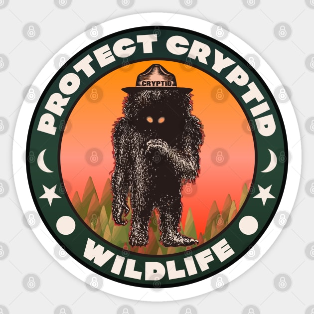 Protect Cryptid Wildlife ))(( Cryptozoology Fan Art Sticker by darklordpug